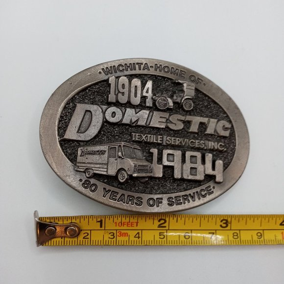 Laundry Service Buckle Wichita KS Domestic Textile Services Kansas Cargo Vintage - Picture 2 of 9